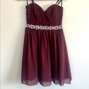 Burgundy Cocktail Dress